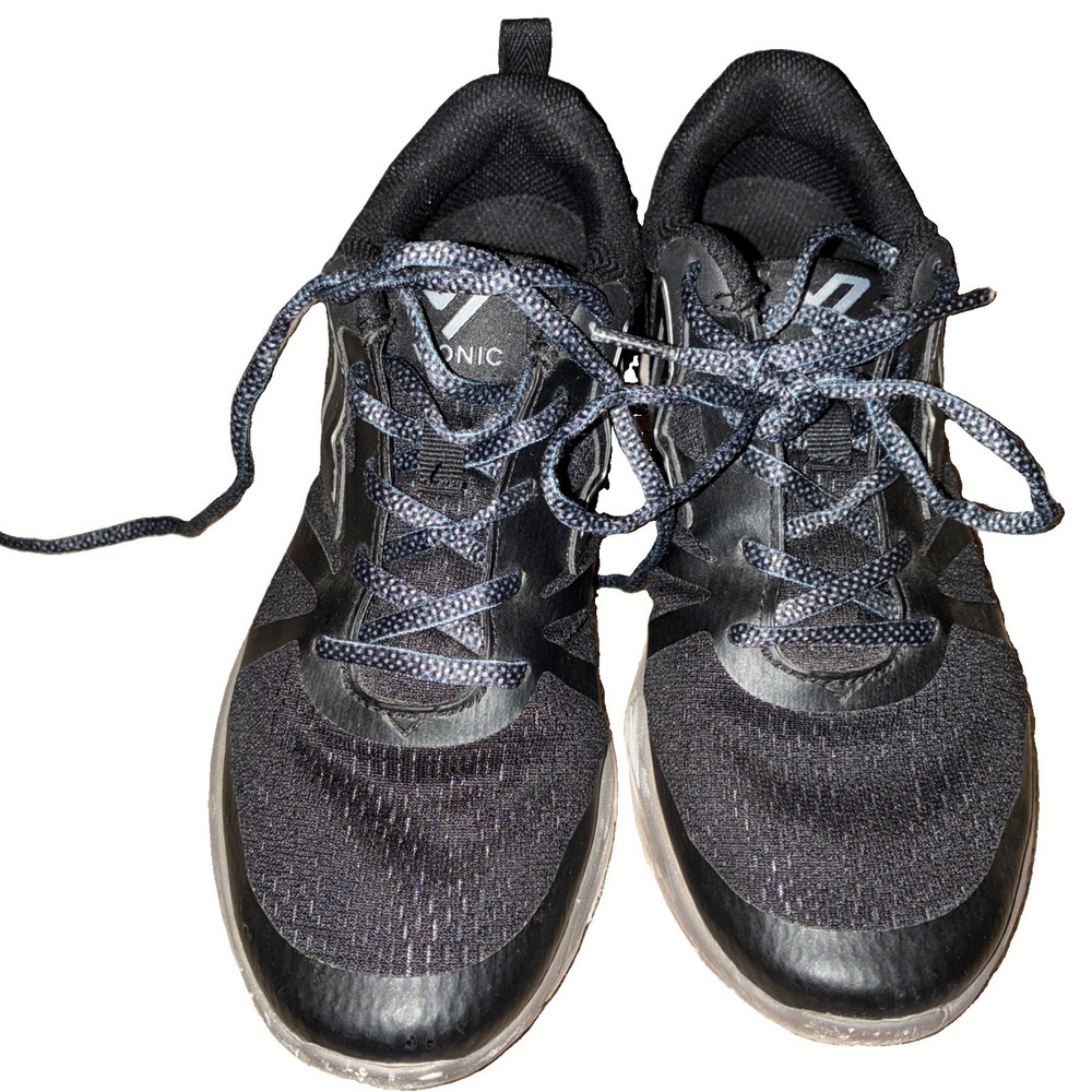 Vionic Running Shoes '335 Miles' Women 7 Walking Black Gray Sneakers Lace Up